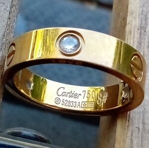 Cartier Pink Gold Diamond Love Ring